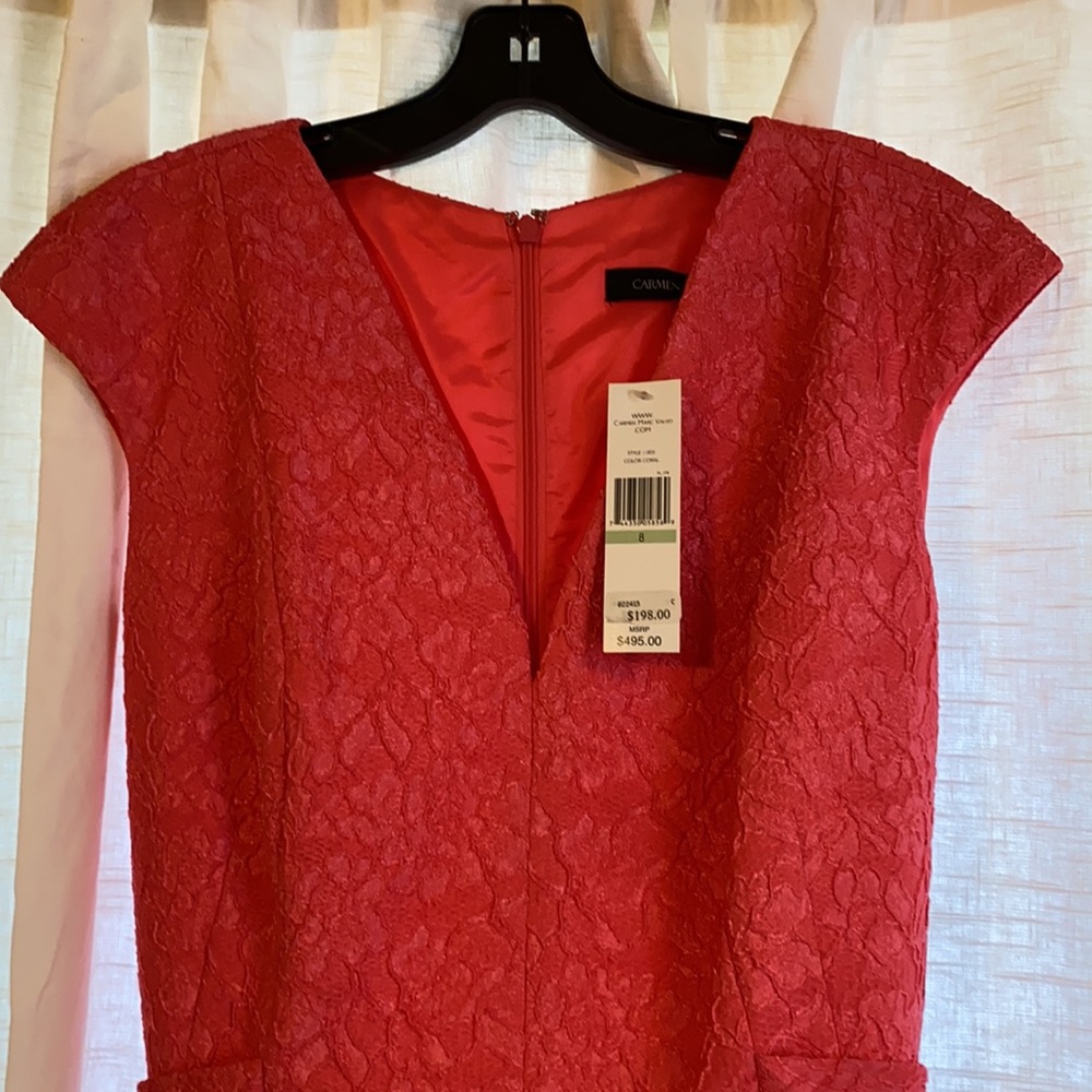 Carmen Marc Valvo beautiful lace dress NWT